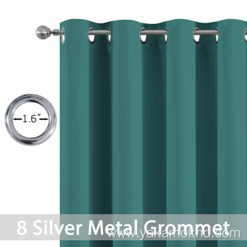 Teal Blackout Curtains with grommet